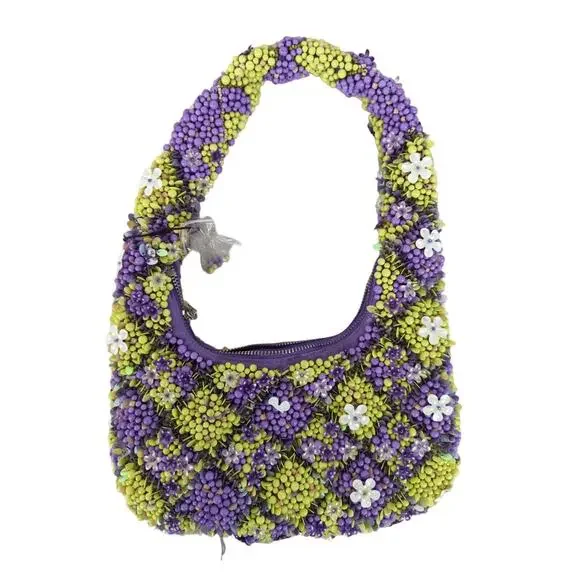 Zara | Bags | New Zara Bag Purple Green Sequins Shoulder Bag